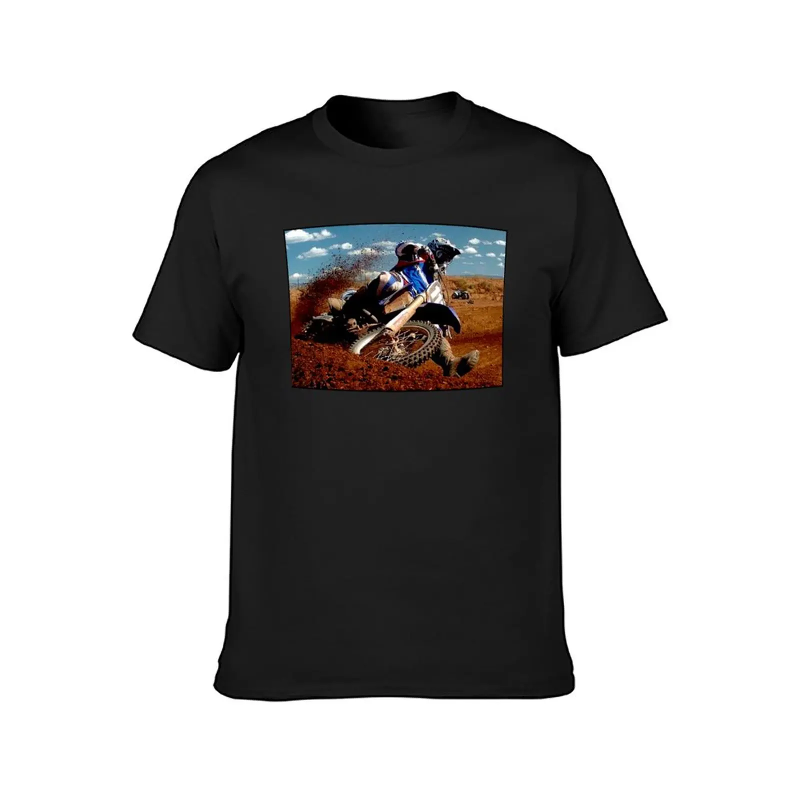 MOTOCROSS : Vintage Motorcycle Racing Advertising Print T-Shirt blanks plus sizes blacks mens tall t shirts