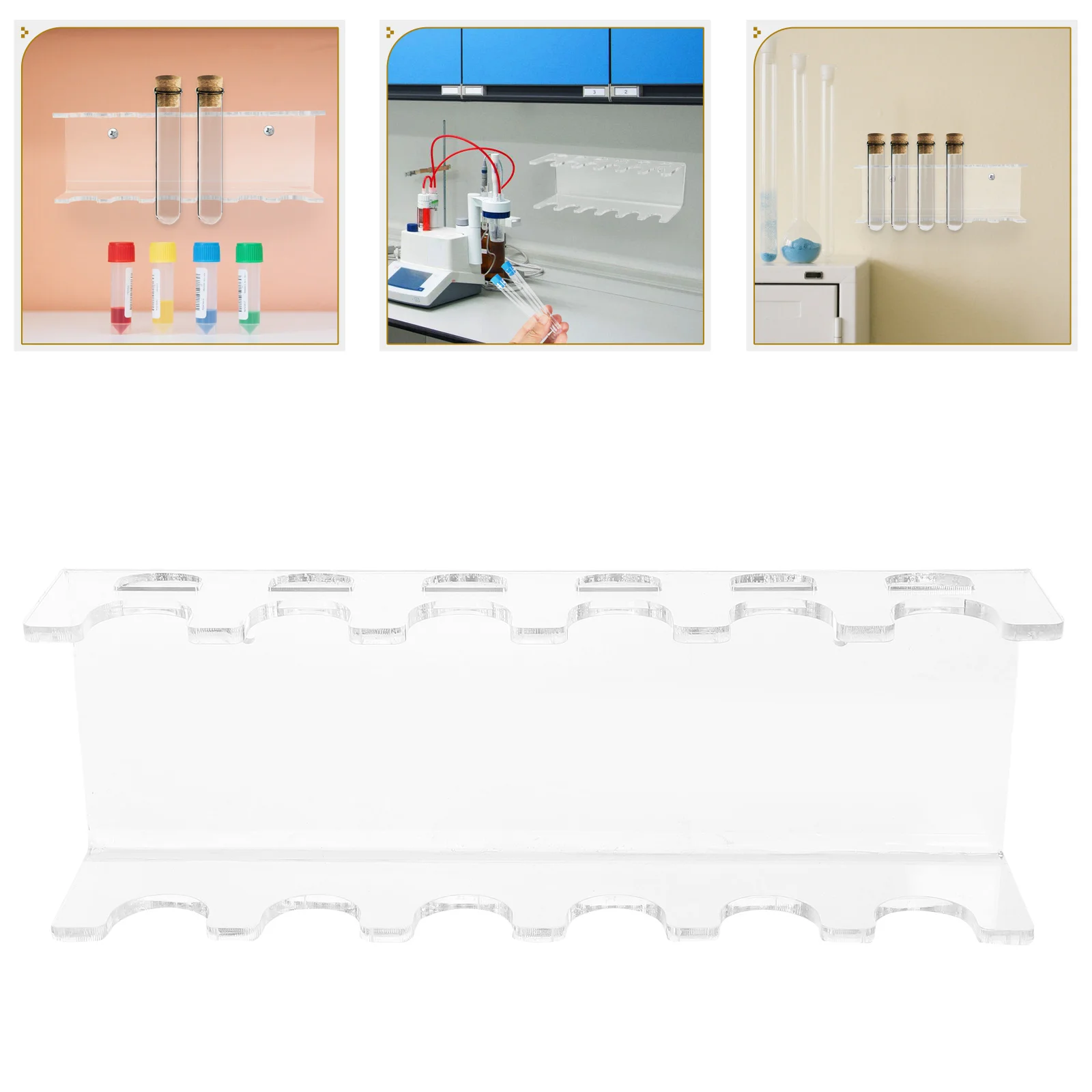 

6-Slot Scientific Tube For Laboratory Pipette Storage Experiment Tools Holder Stand Space Saving Design Durable Material
