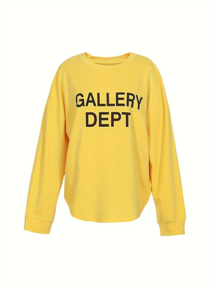 Taglie forti da donna 2025 nuove lettere modello Top tinta unita autunno scelta migliore manica lunga girocollo casual elegante