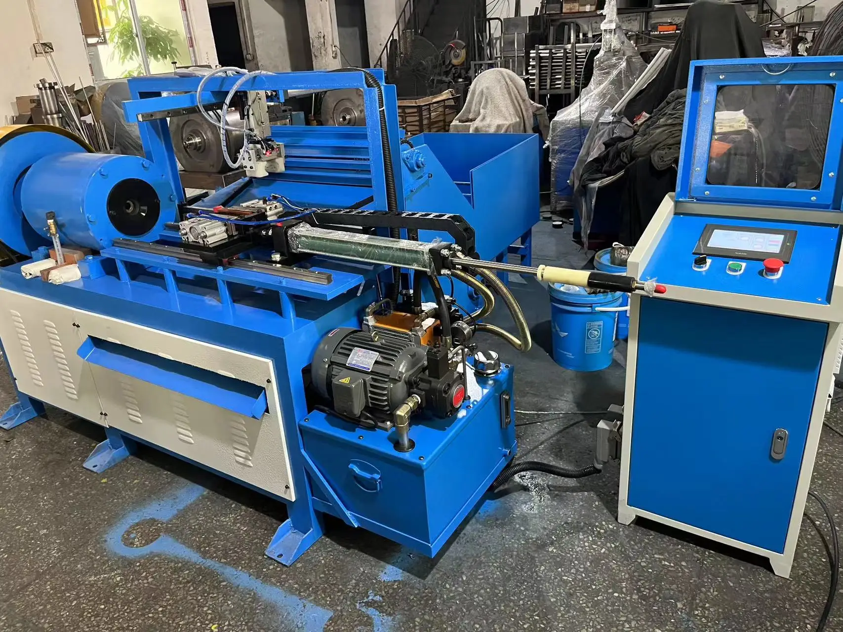 BR60CNC  Round Pipe and Tube Tapering End Forming Machine with Auto Loading System