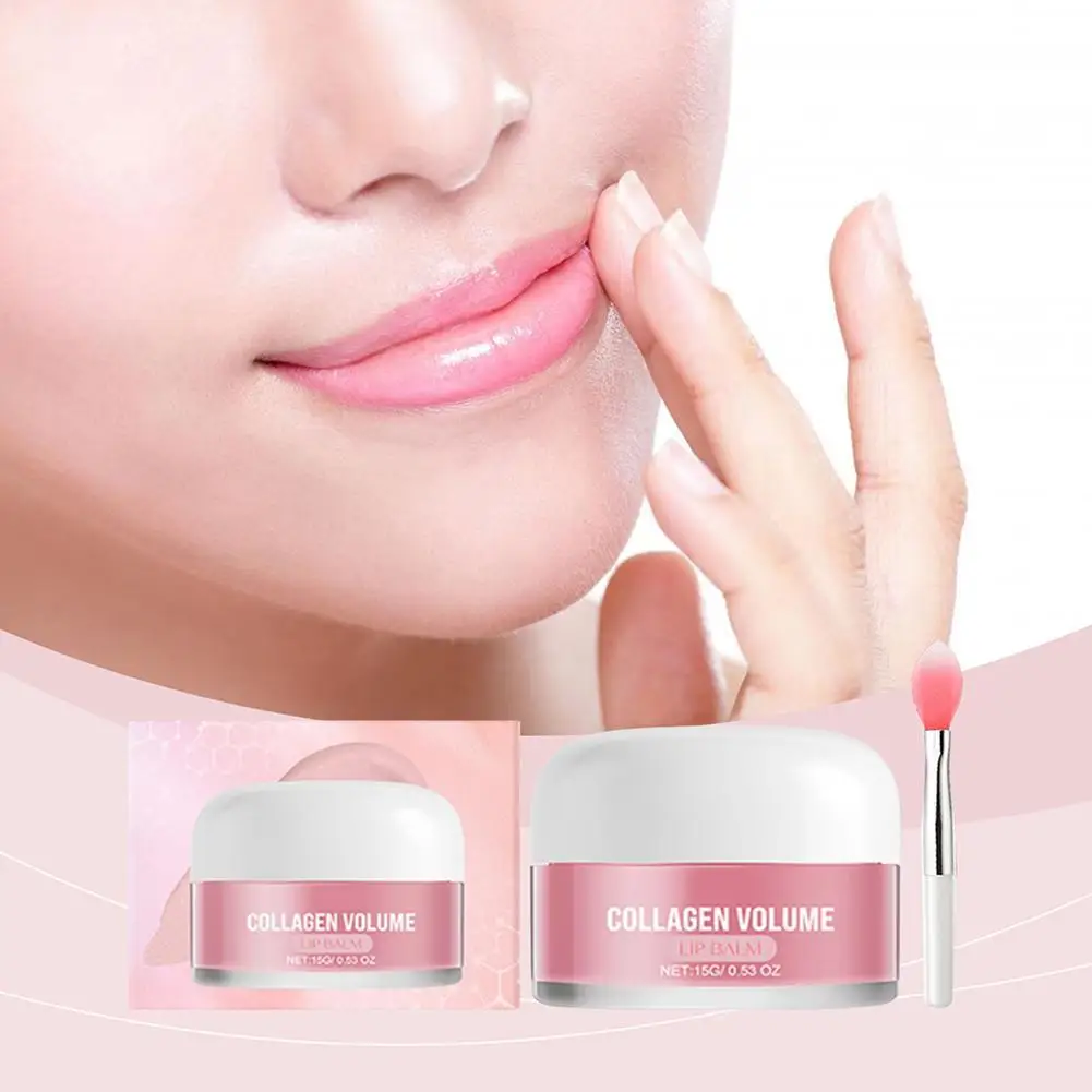 1 pçs lábio máscara de dormir noite cuidados com os lábios colágeno hidratante suave secura nutritivo linha labial creme frutas rosa bálsamo labial