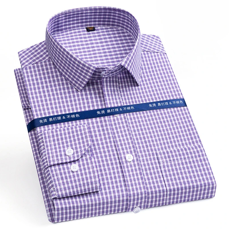 Men's Fashion Dress Shirts Long Sleeve Formal Business Social Classic Simple Basic Design Work Office White Shirt Men Clothing