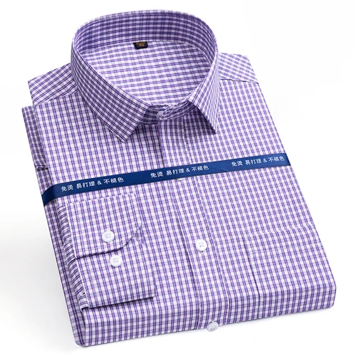 Imagen 1 del producto Camisas de vestir a la moda para hombre, camisa Formal de manga larga para negocios, Social, clásico, diseño básico Simple, camisa blanca para oficina y trabajo, ropa para hombre