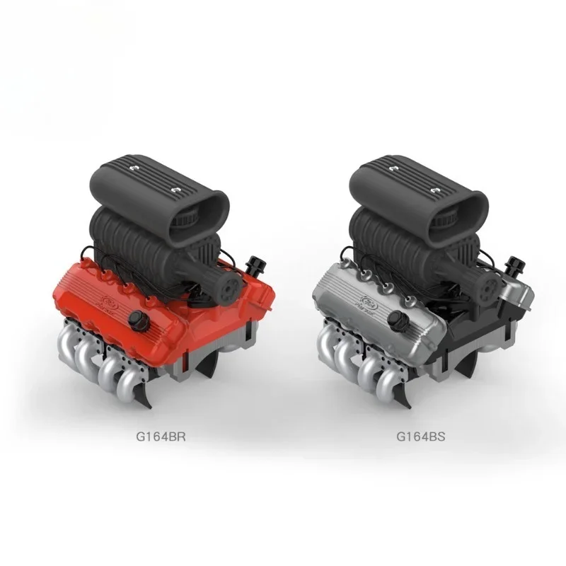 Simulation V8 Hood Fan Radiator F76B Motor Radiator for 1/10 RC Crawler Car Trxs TRX4 Defender TRX6 AXIAL SCX10 II Parts