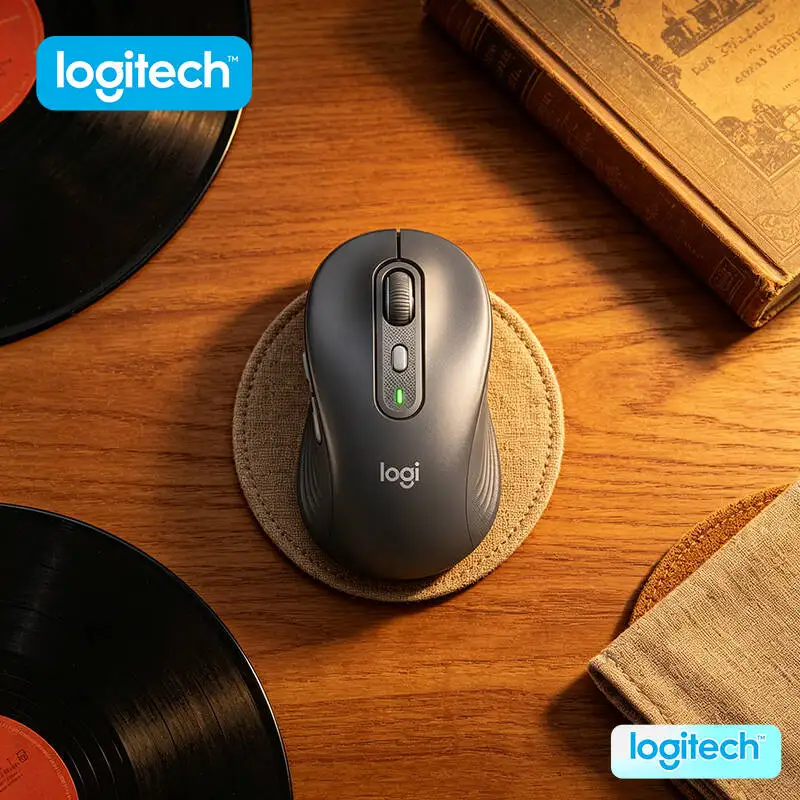 Logitech M650/M650L Wireless Ergonomic Mouse - Soft Thumb Rest, 4000 DPI, 90% Quieter Clicks, 20-Month Bluetooth Battery