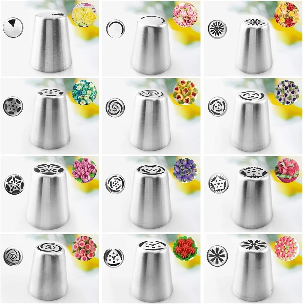 27 Russian Tulip Cream Icing Tip Stainless Steel Nozzle Set Candy Decoration Tool for Cupcakes Cookies Birthday Party Baking Too view 4