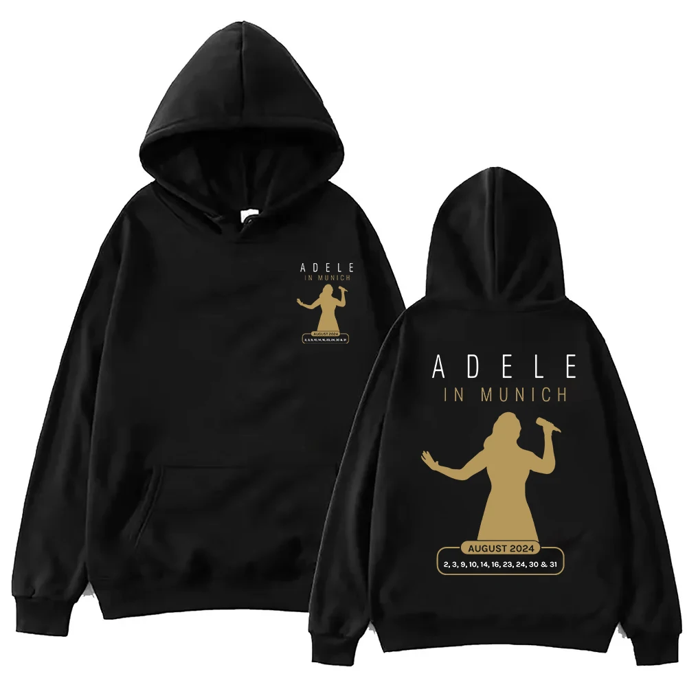 Adele In Munich Tour 2024 Hoodie Harajuku Hiphop Pullover Tops Sweatshirt Fans Cadeau