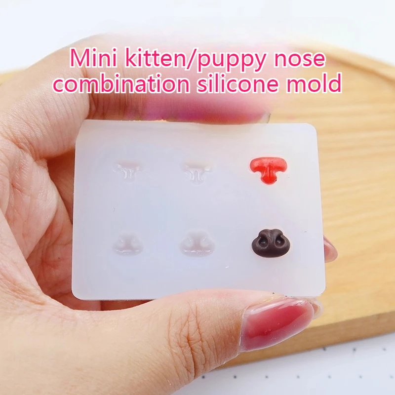 Simulated Mini Kitten/puppy Nose Combination Mold Resin Clay DIY Wool Felt Poke Pet Dog Doll Nose Accessories Mold