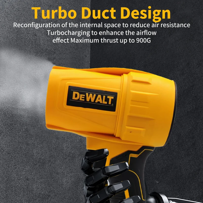 Dewalt Ventilatore d'aria senza fili senza spazzole 30000 giri/min Ventilatore turbo Ventilatore violento portatile Asciugatrice 20V Strumento di soffiaggio polvere ricaricabile