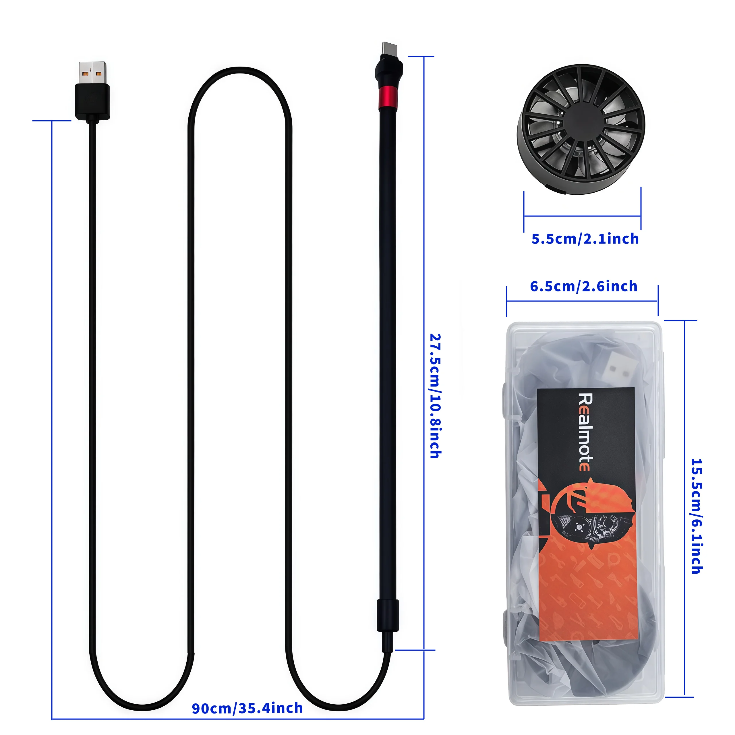 Mini Solder Fume Extractor with Flexible Gooseneck & RGB Light - USB-C Rechargeable Smoke Absorber for Soldering Resin Nail Art - view 6