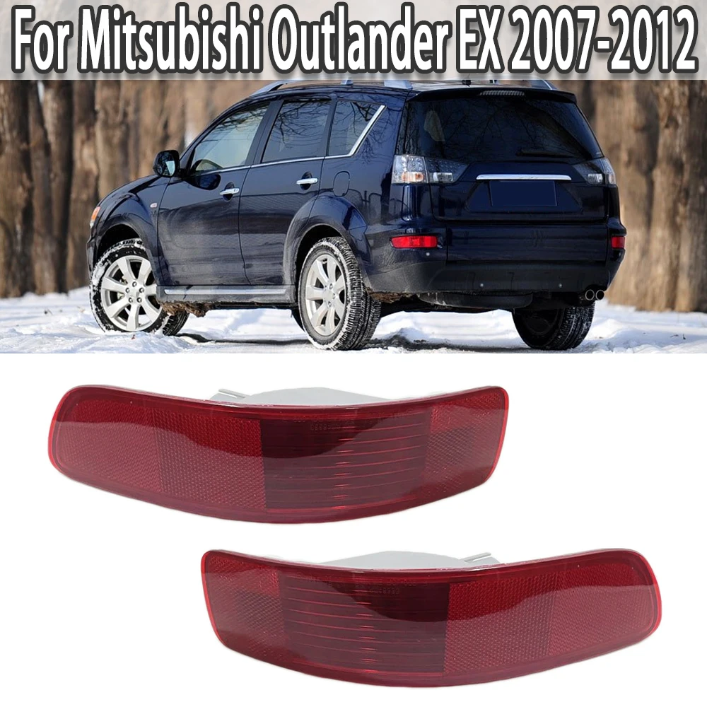 Pop Rear Bumper Light Brake Fog Reflector Lamp Without Bulbs For Mitsubishi Outlander EX 2007-2012