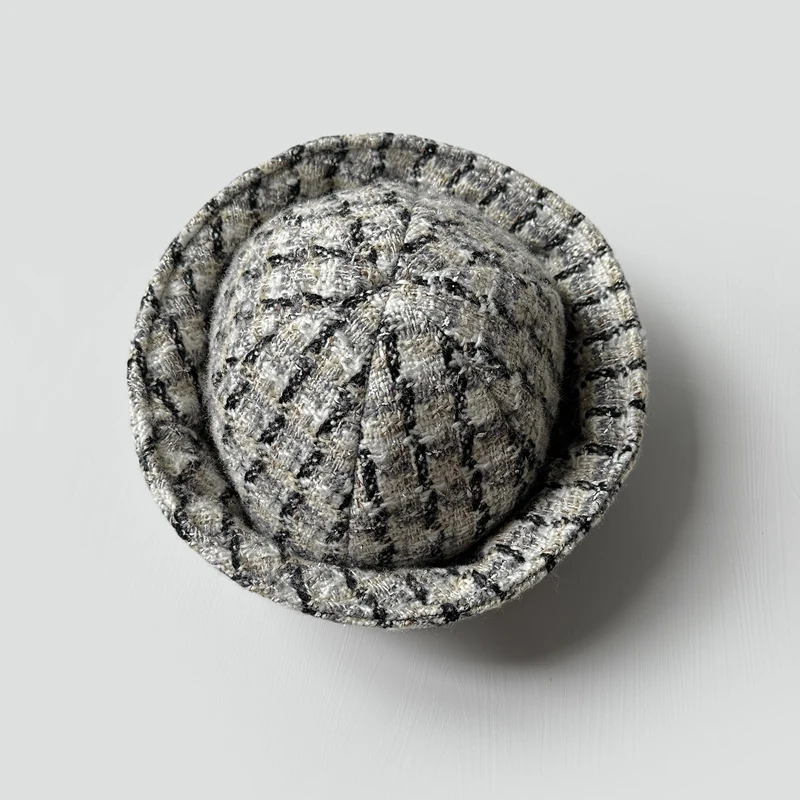 Topi Baret Tweed Vintage Baru Gaya Pelaut Jepang Serbaguna Topi Gaya Angkatan Laut Wanita Musim Dingin Fashion Pesta Topi Bucket Hangat Topi Perawat