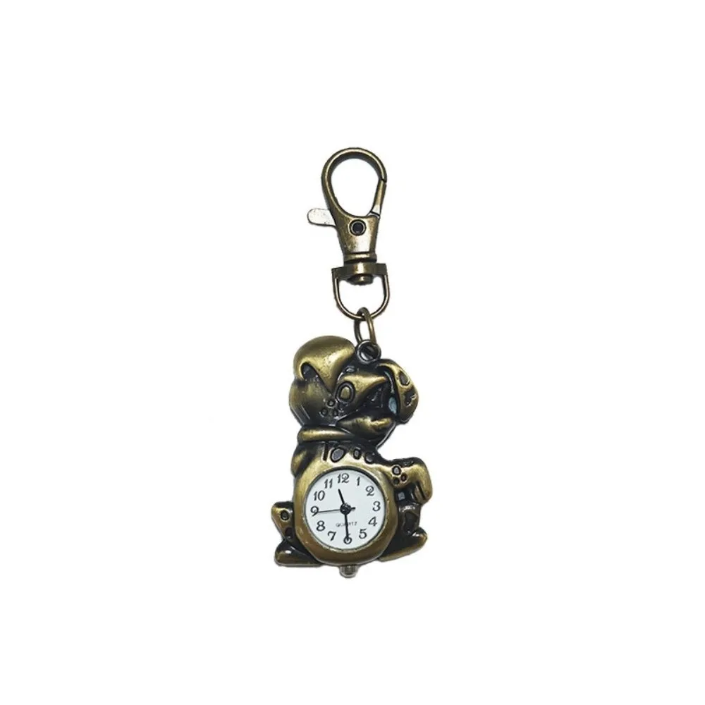 

Novelty Watch Vintage Design Pocket Watch Retro Creative Durable Keychain Watch Lightweight Quartz Movement Key Ring Bag Pendant