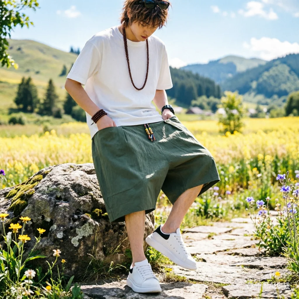 Summer Cotton Linen Short Pants New Solid Color Lightweight Shorts Large Jogging Beach Shorts for Men Loose Sweatpants 5XL