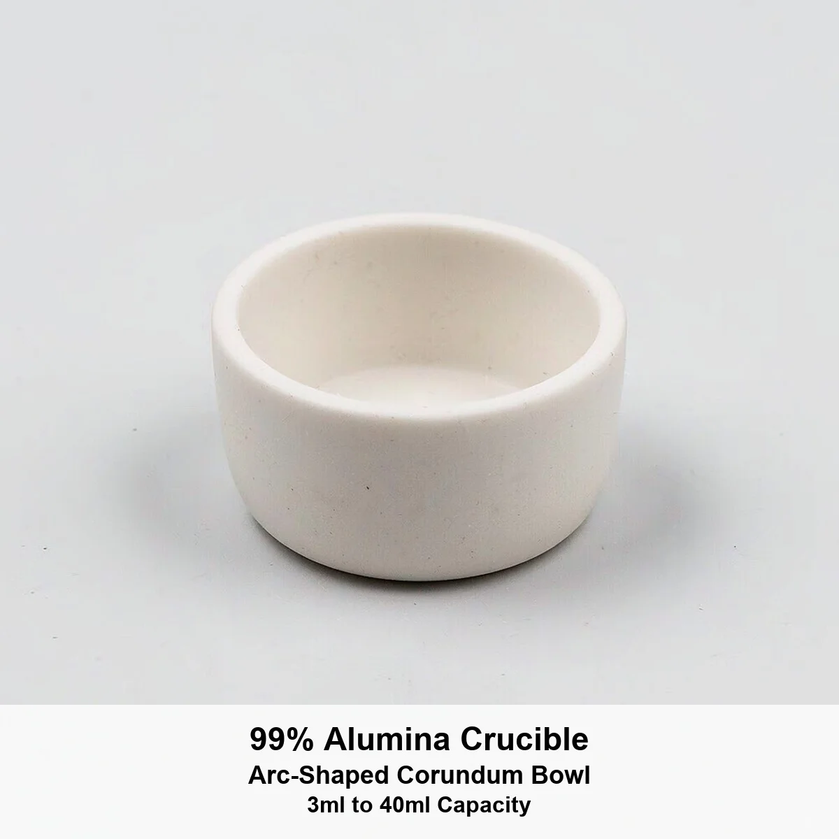 3ml-40ml Alumina Crucible 99% Pure Al2O3 Arc-shaped Corundum Ceramic Smelting Bowl Lab Melting Furnace Tool