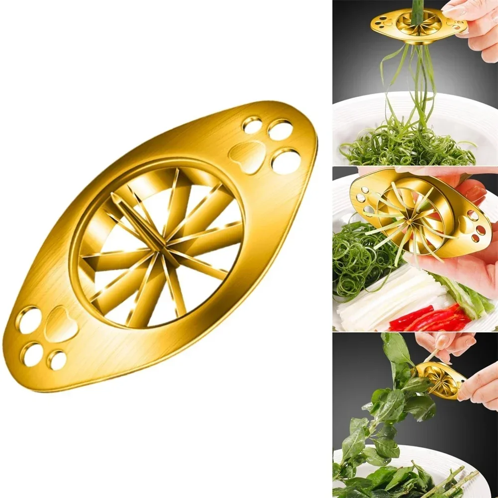 Stainless Steel Chopped Green Onion Cutter Vegetable Shred Cutter Kitchen Tool Itchen Supplies Gadget Multi-function Cutter