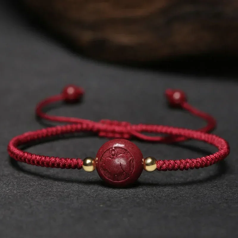 UMQ braccialetto fai da te zodiaco cinese cinabro personalizzato per donna regalo di amicizia di moda fortunata braccialetti rossi gioielli annodati fatti a mano