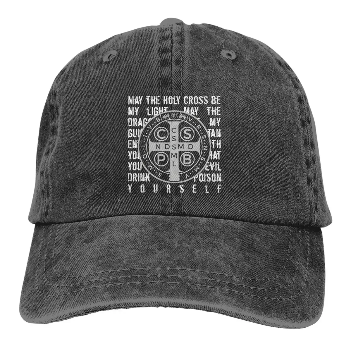 

2026 Saint Benedict Prayer Catholic Religious Gifts Baseball Caps Peaked Cap The Saint Benedict Medal Sun Shade Hats for Men