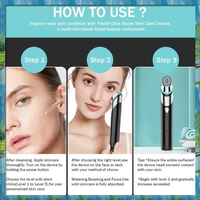 Het microstroominductie schoonheidsinstrument EMS huidverjonging porieverstrakking krimpen poriën schoonheidsapparaat