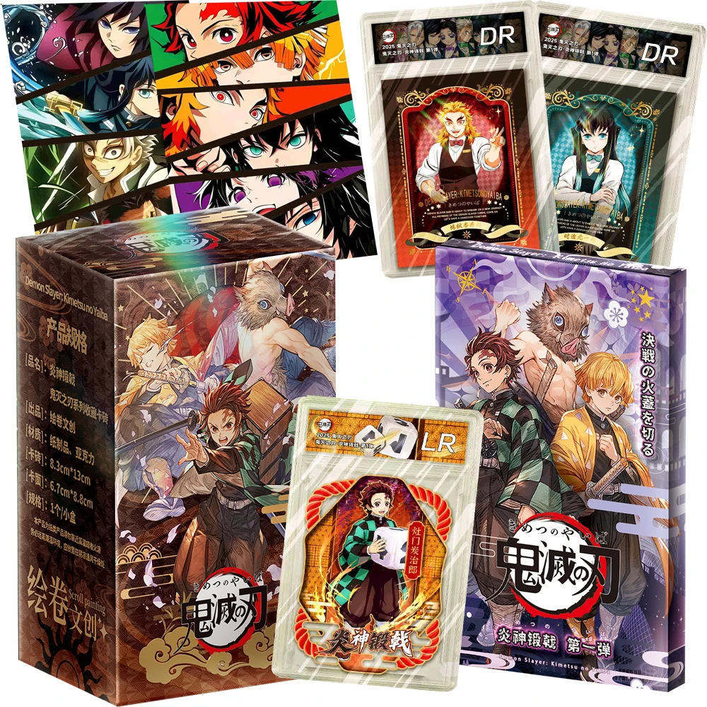 

Demon Slayer Hot-blooded Collection Cards Anime Special-shaped Paper Carving Character Exquisite Cards Bricks Toys Kids Gifts