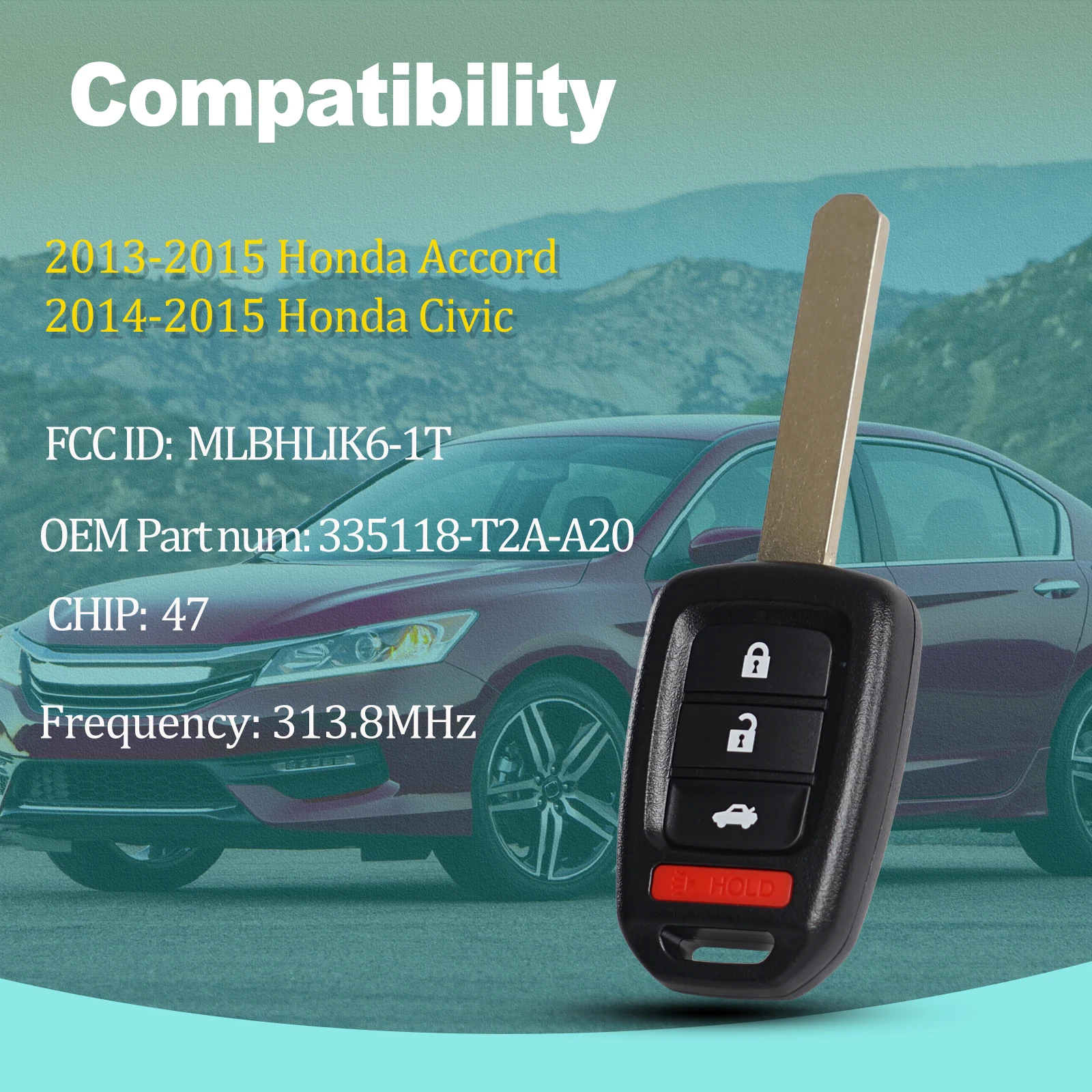 Picture 3: New Remote Key fob Programmer tool For 2013 2014 2015 Honda Accord / 2014-2015 Honda Civic programming & With Cutting Service