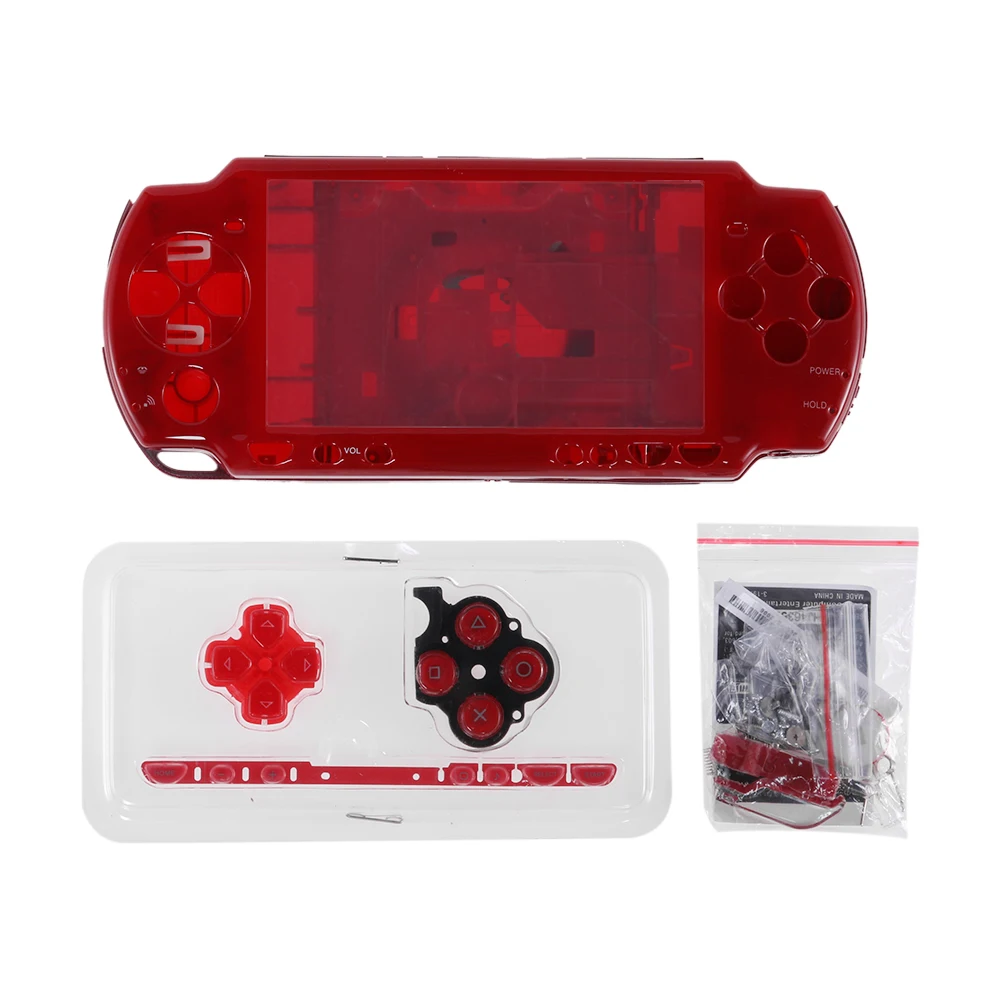 Capa completa de proteção profissional, conjunto de capa de substituição com kit de botão para acessórios de console de jogos psp2000