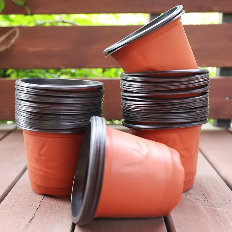 20/100 قطعة أواني الحضانة النباتية المرنة البذر أصيص زرع البلاستيك زهرة حاوية النبات الشتلات قطع زرع تنمو صندوق