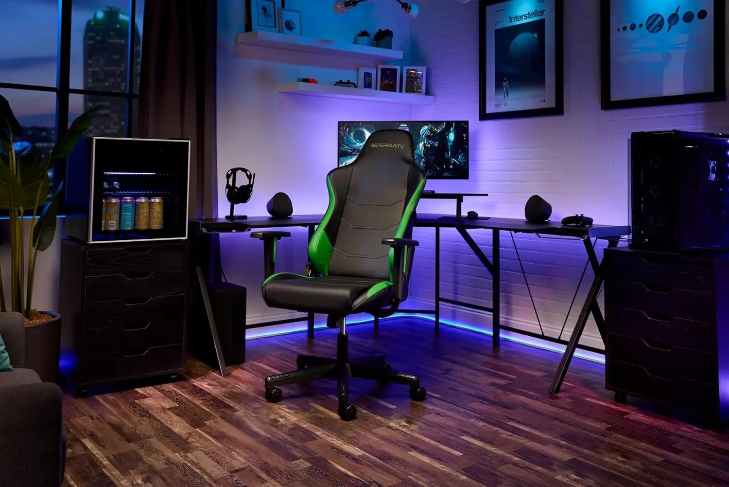 RESPAWN 110 Gaming Chair - Gamer Chair PC Computer Chair, Ergonomic Gaming Chairs, Office Chair with Integrated Headrest, Gaming