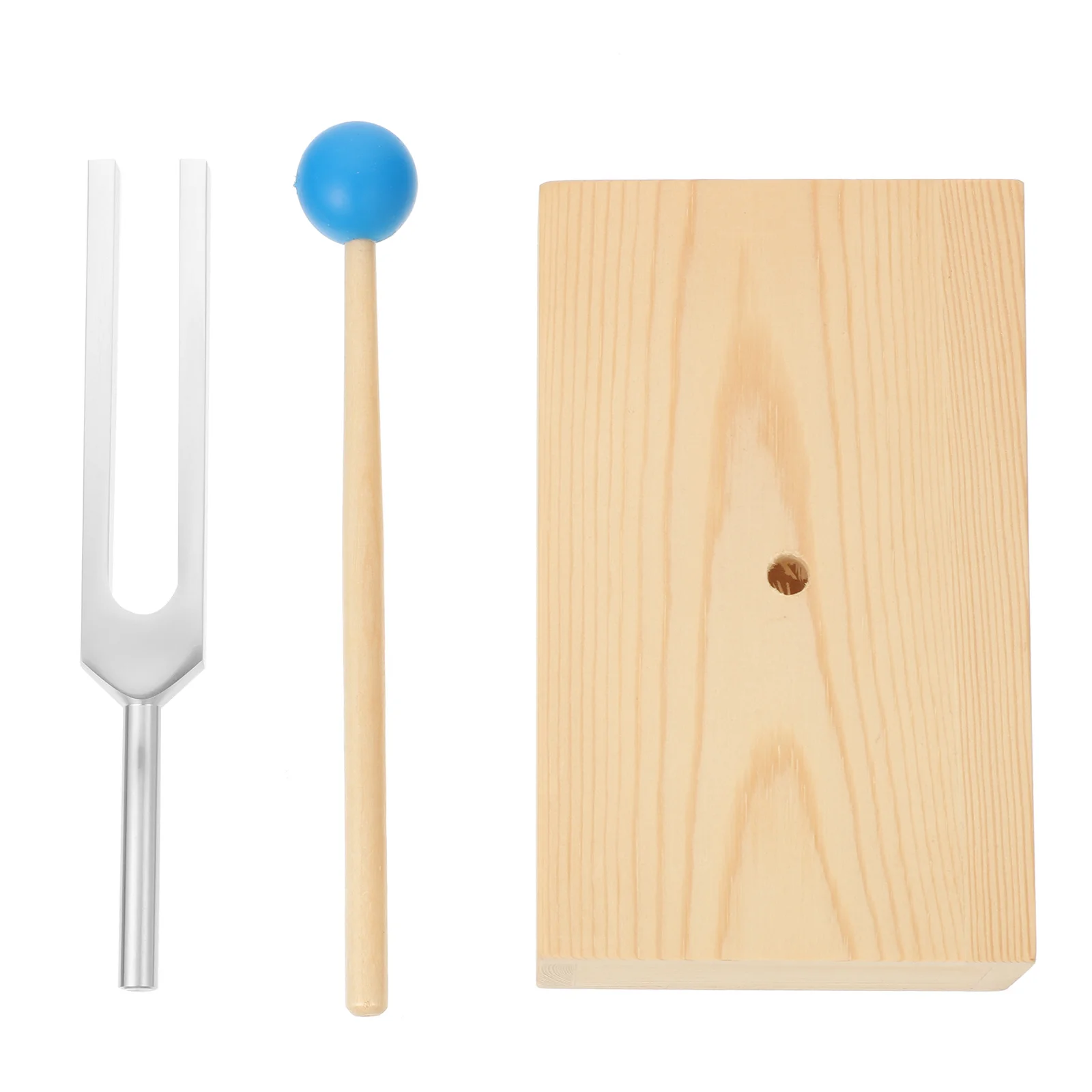 

1Set Tuning Fork Wood Base Hammer Physical Acoustic Experiment Teaching Instrument Vibration Experiment Tool Tuning Fork Set