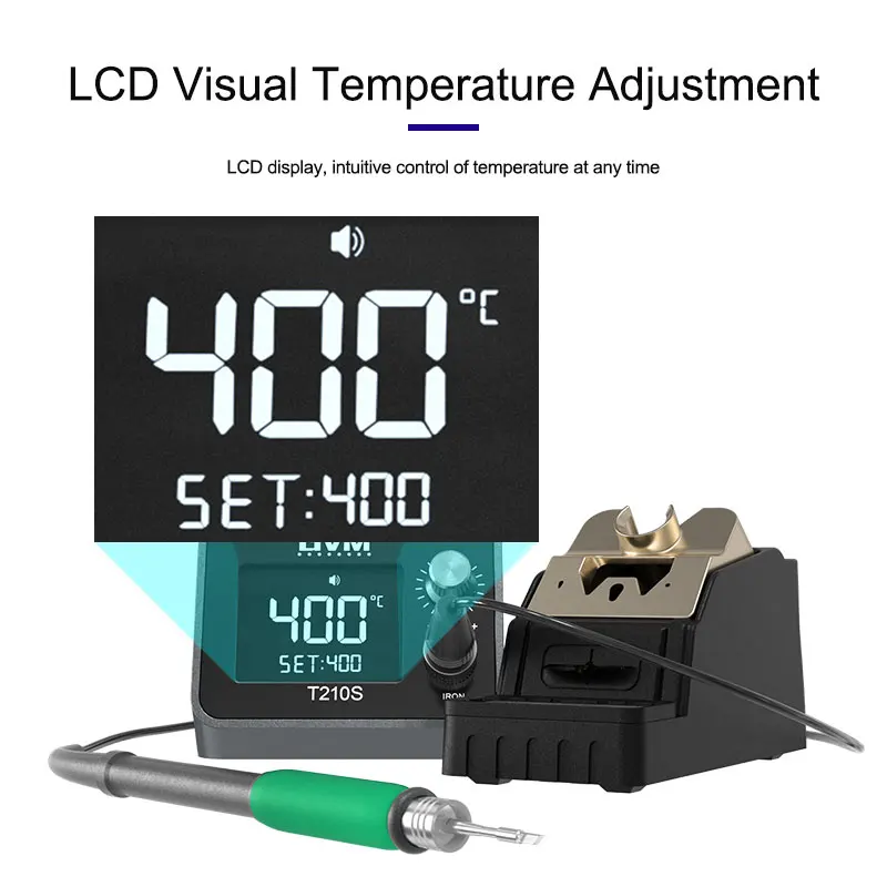 GVM T210S C210 Electronic Welding Rework Station Repaid Heating Soldering Iron Station Support T210 Handle / Soldering Iron tips