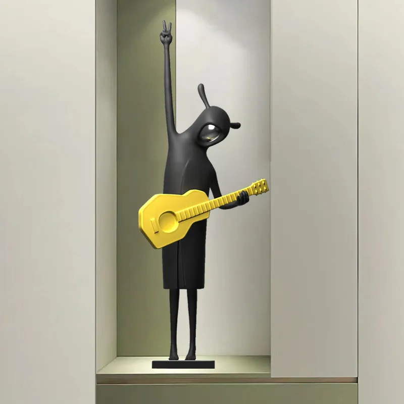 Abstract figure art sculpture ornament - italian minimalist humanoid floor decoration