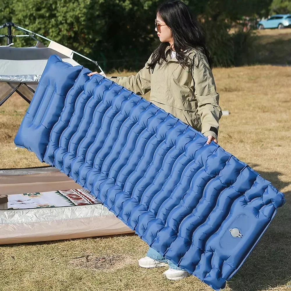 Outdoor Camping Tent Sleeping Car Thickened Double Mattress Beach And Fishing Portable Inflatable Floor Mat