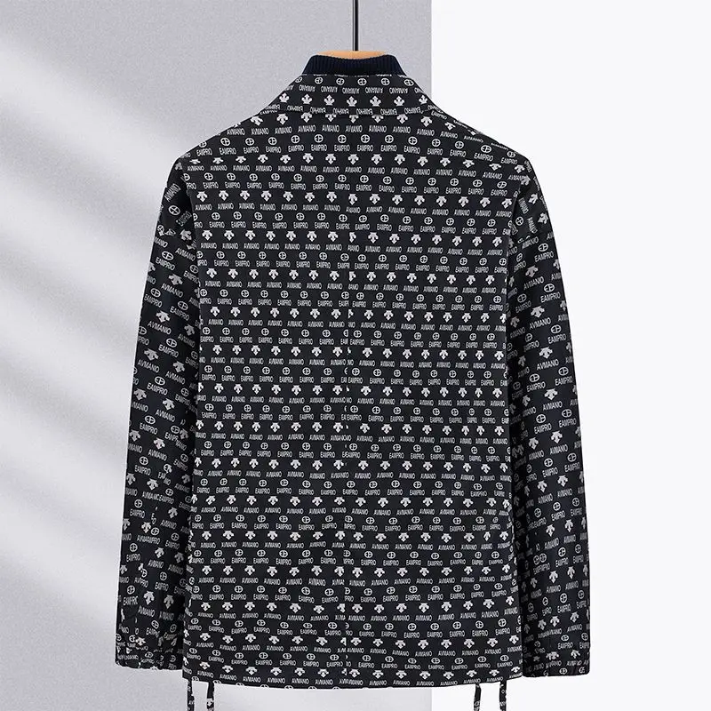 بدلة رجالية غير رسمية بقصة ضيقة من Faionable Jaet ربيع الخريف مطبوعة فضفاضة كورية Sle Ele قماش بوليستر عالي الجودة