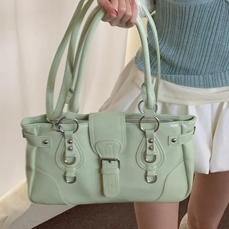

2026 New Women Shoulder Bag Casual Simple Handbags Office Lady Chic Korean Fashion Y2k Aesthetic Female All Match Underarm Bag
