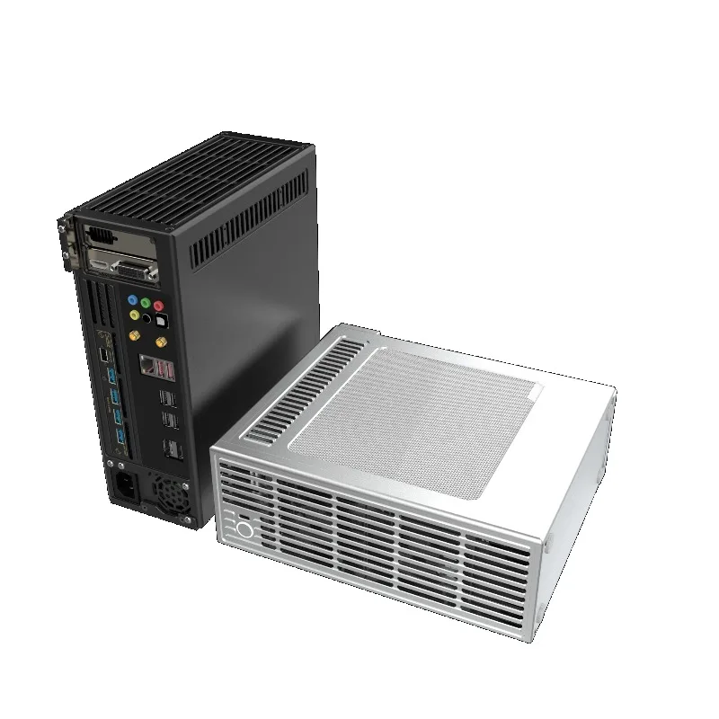 4.9L Mini-ITX Case – Supports Half-Height GPU, 203mm Max, 68mm CPU Cooler, 1U Flex PSU, 8025 Fans