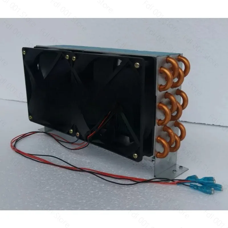 Miniature Condenser Air-Cooled Copper Tube Finned Heat Sink Refrigeration Evaporator with Fan CP4x6x240
