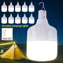 Luces Led de emergencia recargables por USB, linternas portátiles para exteriores, linterna de batería, barbacoa, Camping, Bombilla de lámpara de emergencia, nuevo