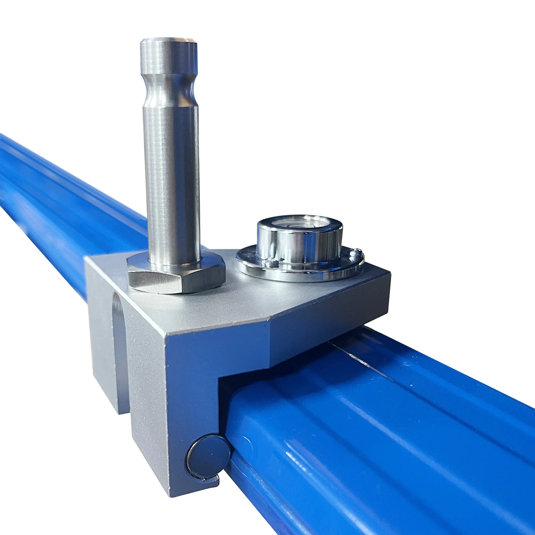 MRS01L Monitoring Prism Bracket with Swiss thread High-Precision Circular Level, L-Bar Support for Leica Prism Rail Surveying