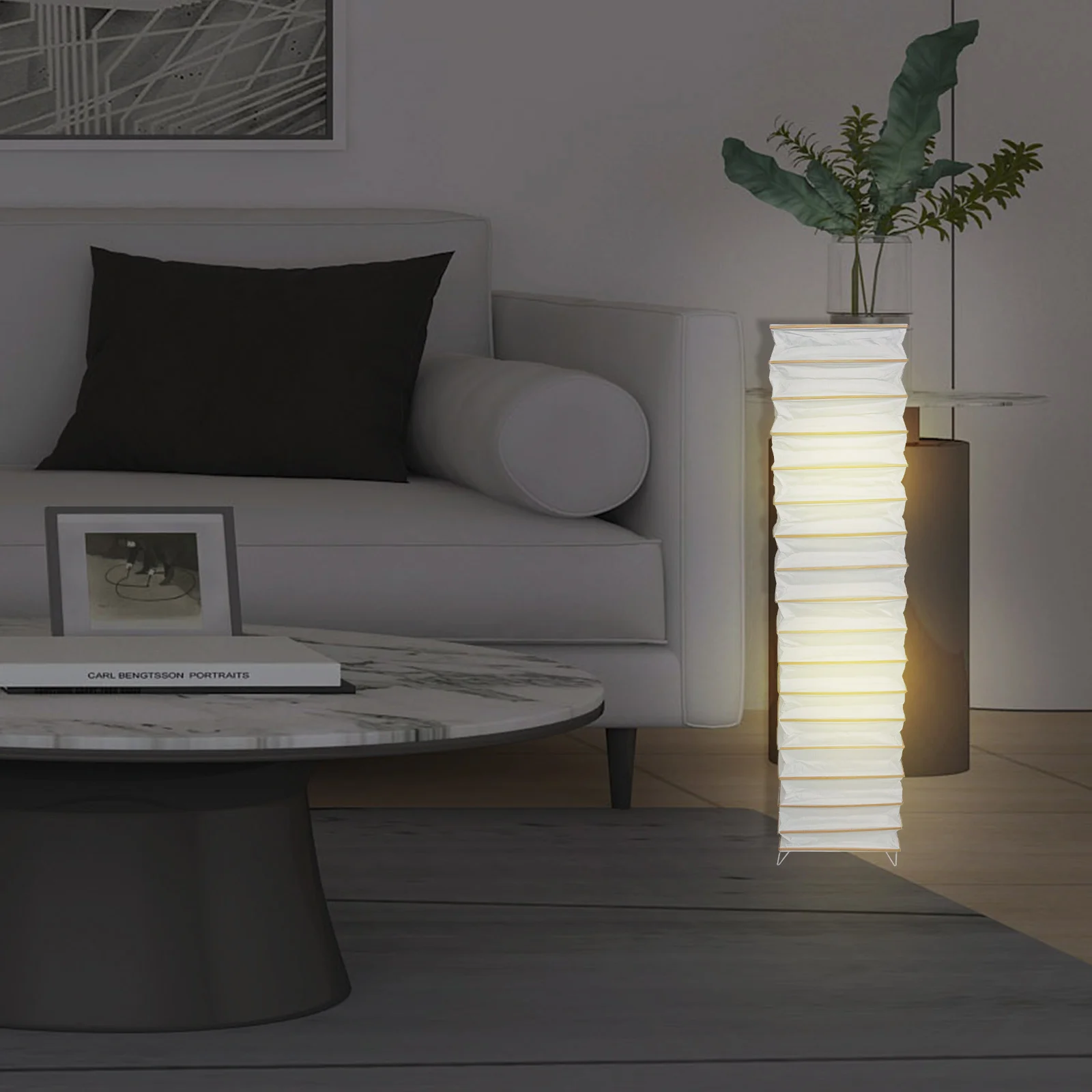 

Paper Floor Lamp Shade Simple Vertical Lamp Cover Decorative Home Bedroom Floor Light Accessory Modern Lampshade