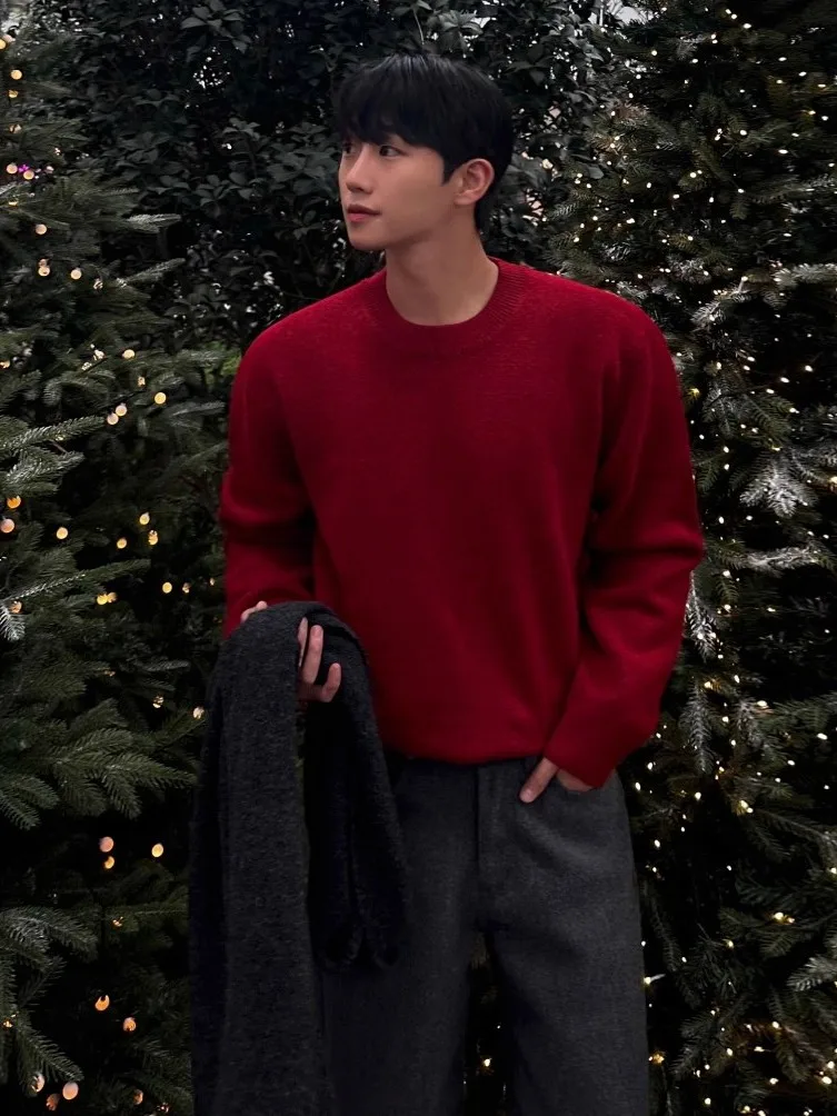 

Мужской модный теплый дышащий свитшот большого размера с круглым вырезом, утолщенный, мягкий, зимний, повседневный стиль