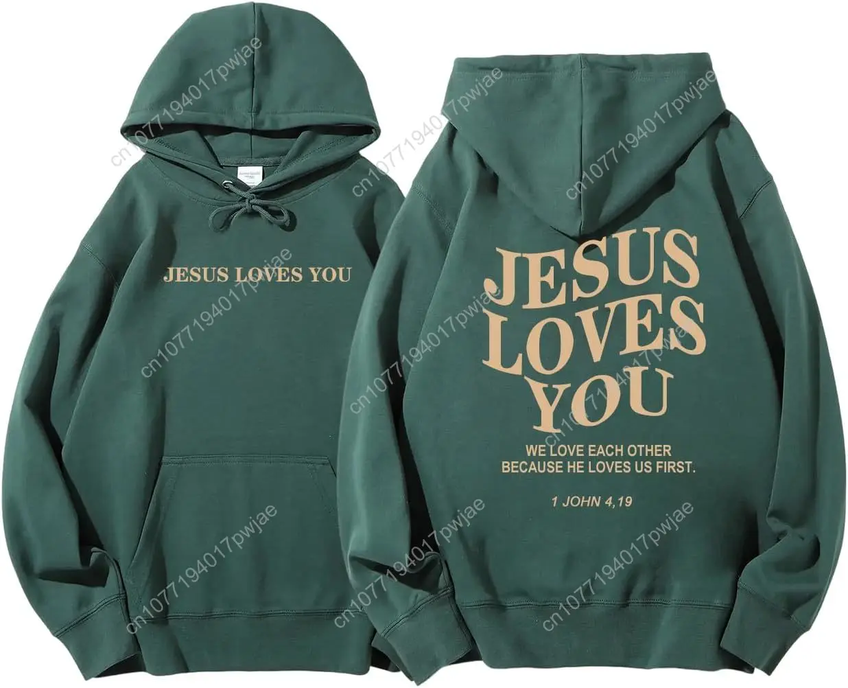 

Jesus Loves You Christian hoodies Religious Sayings hoodie Graphic Sweater Man Women Bible Pullover Y2K Sweatshirt