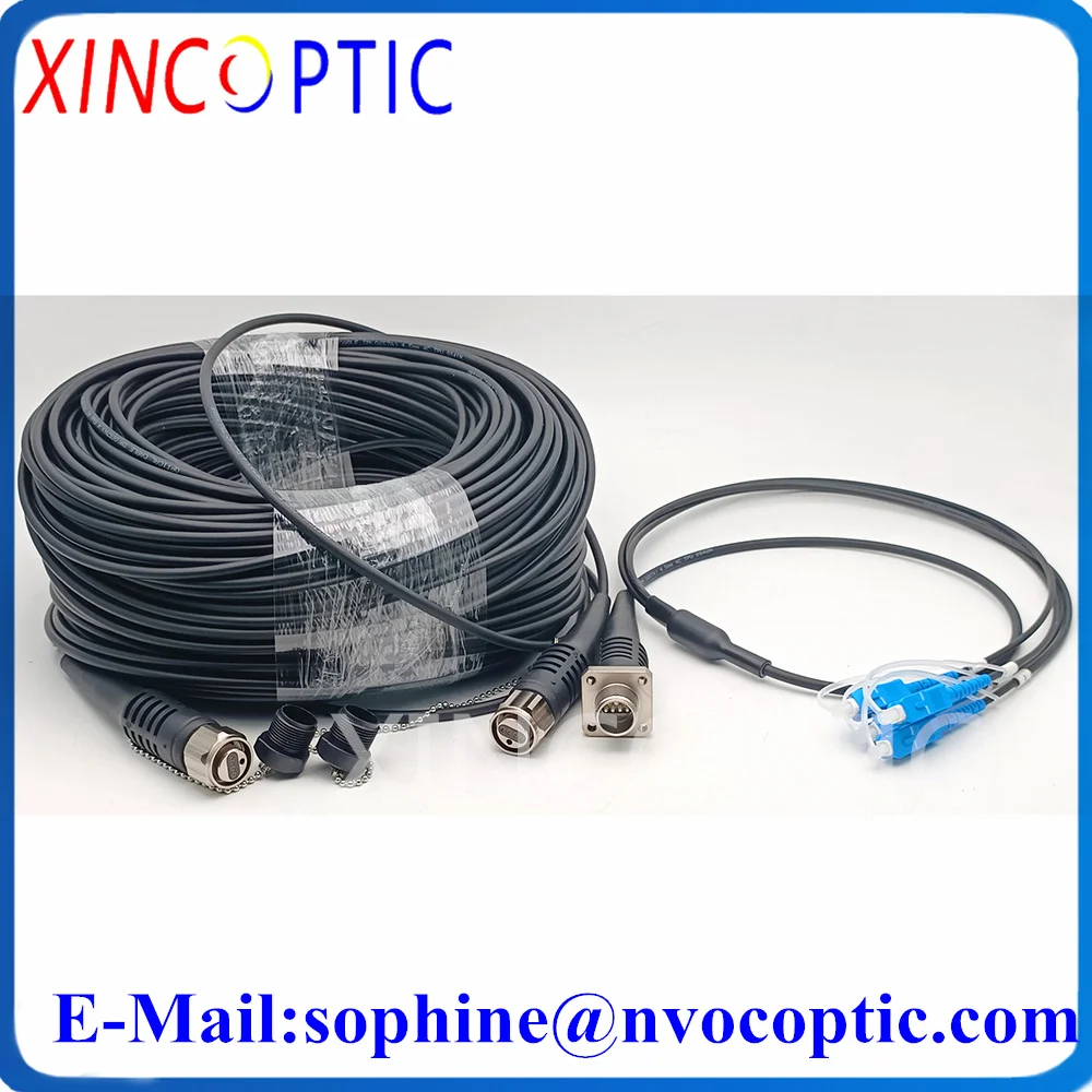 

4C ODC-ODC ODC-LC 100M Fiber Cable Connector,4Core SM ODC M to ODC Male Fiber Patch Cord With 2Pcs 4F ODC Square Type to LC 1M