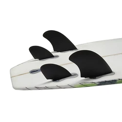 UPSURF FCS II-Ailerons de finition en fibre de carbone, de couleur noire, en accent d'abeille, pour le surf, 4 ailettes doubles onglets II