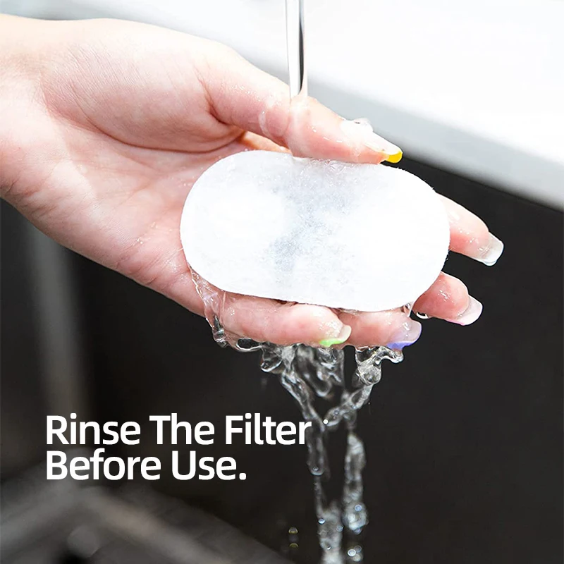 ROJECO Replaceable Water Fountain Filter For 2L Stainless Steel Cat Water Foutain Filters Cat Drinkers Pet Water Purifier Filter gallery 5