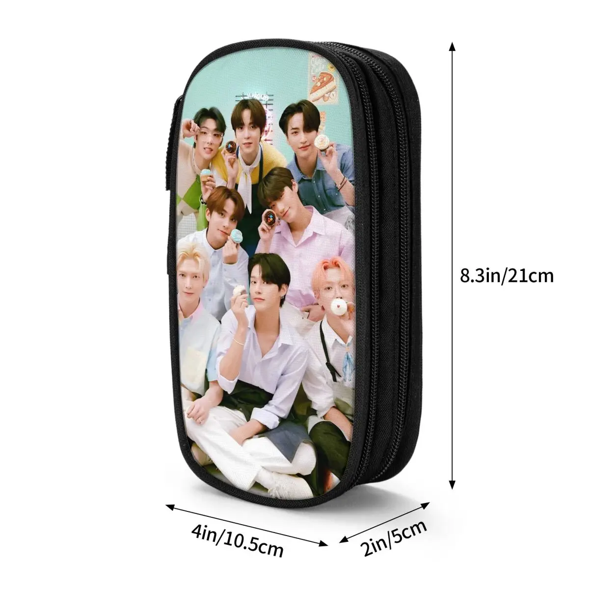 Kpop Star Singer Idol Pencil Case A-ATEEZ ATINY Pen Pencil Bags Student Large Storage Students School Gifts Pencilcases