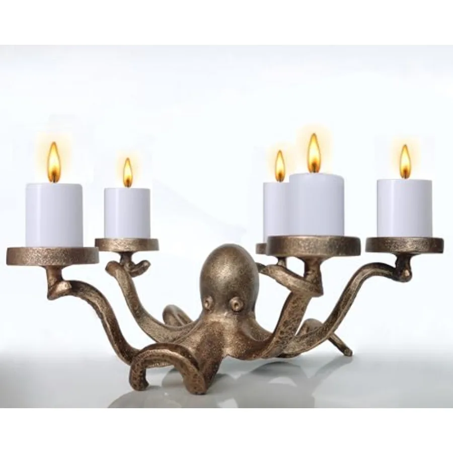 

Подсвечник в виде осьминога - Декоративный держатель для чайных свечей в виде осьминога - Подсвечник-осьминог для чайных свечей