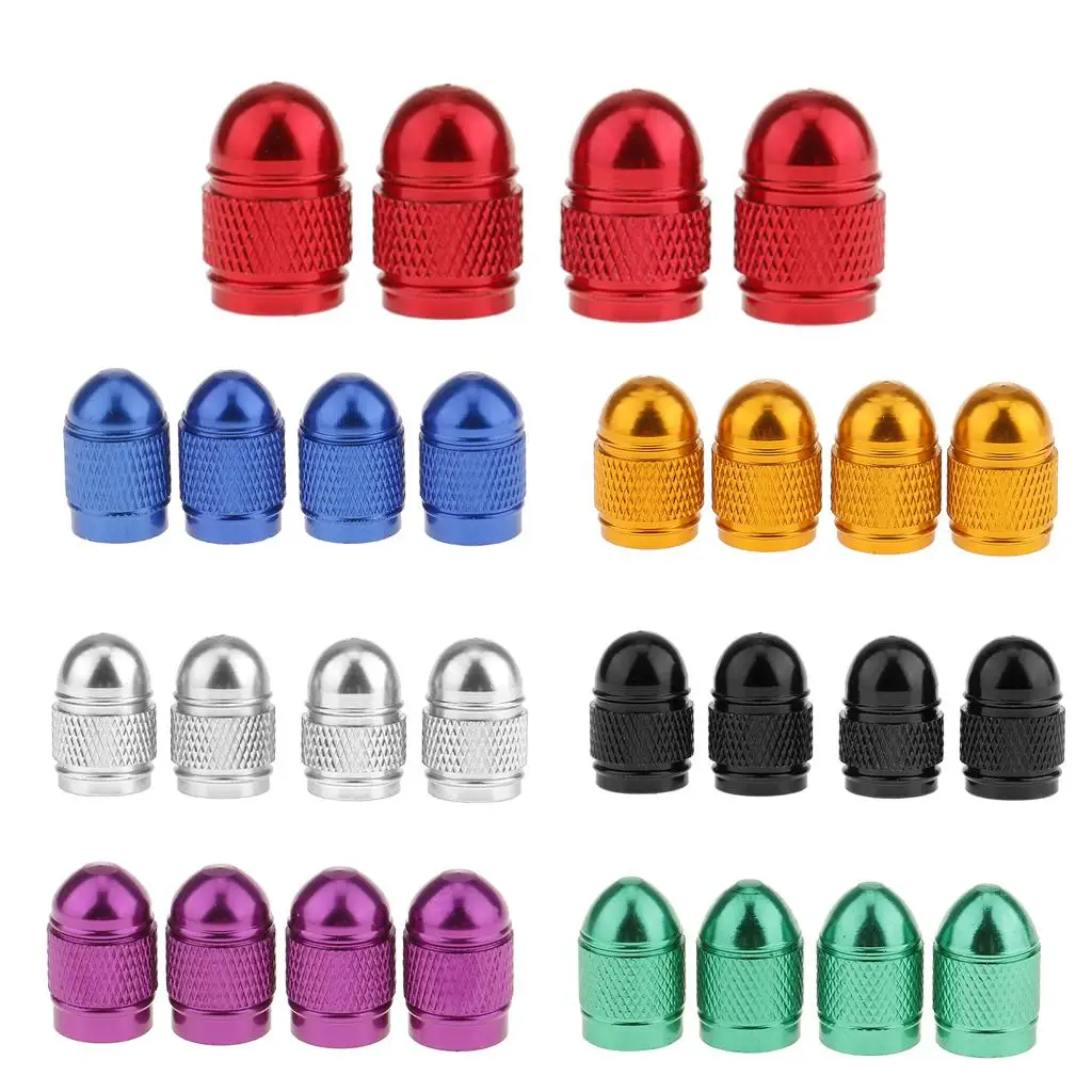 Tire Valves Metal Anodized Valve Caps Universal Wheel Dust Cover Automotive Accessories for Car Bike Truck