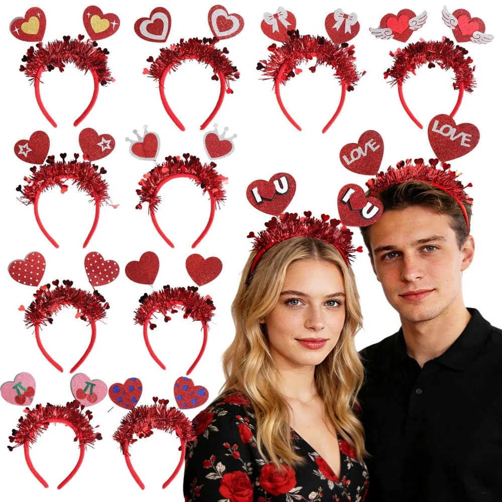 

Party Supplies Headband Multi Functional Wedding Decoration Headband Love Heart Hair Hoop High Quality Valentine'S Day Headband