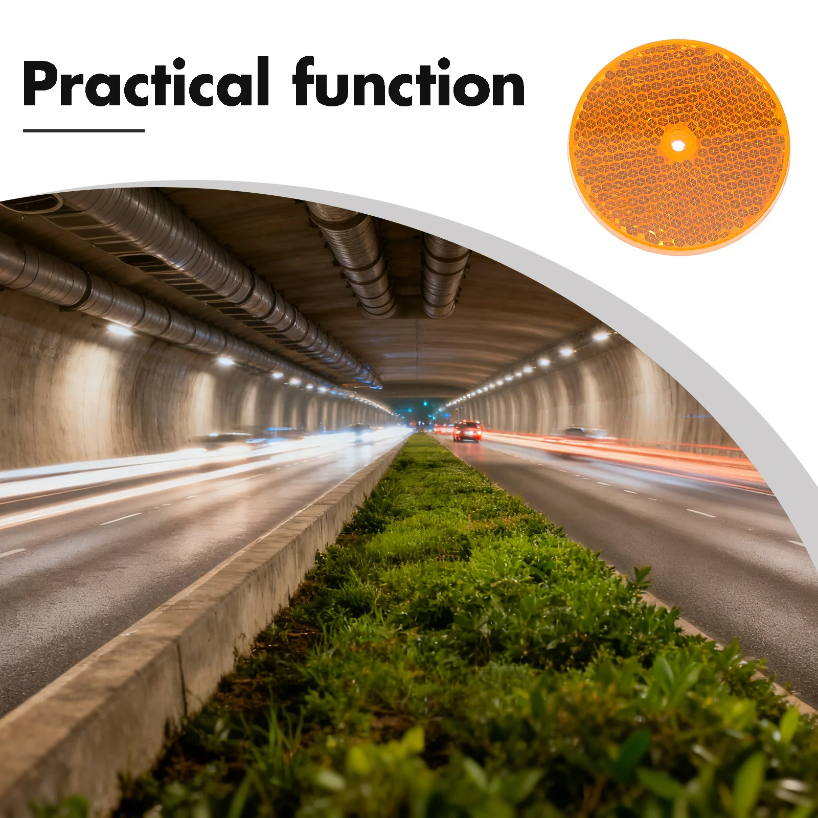 10Pcs Road Safety Reflectors Weather-Resistant Bright Round Reflective Markers for Driveway Parking Lot Gate Post Fire Hydrant