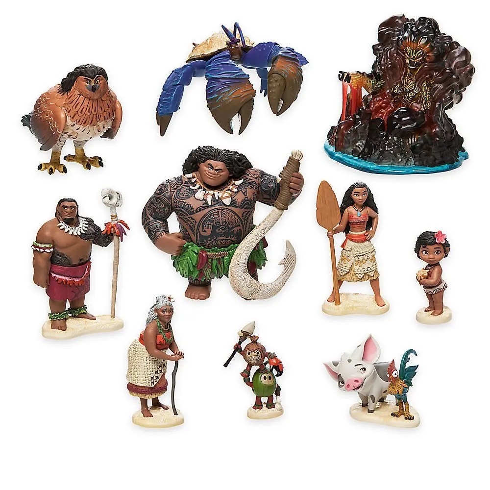 10pcs/set 6-10cm Moana Princess Maui Chief Tui Tala Heihei Pua Action Figure Brinquedo Toys For Children